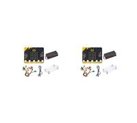2X Kit de Démarrage BBC Microbit Go Micro:Bit Carte de Développement BBC Bricolage Apprentissage Programmable avec Pinces Crocodile Jeu de Fils de