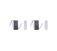 2X Kit de Télécommande Universelle pour Ventilateur de Plafond 40 W 6 Vitesses Fonction de Synchronisation Télécommande de Remplacement pour