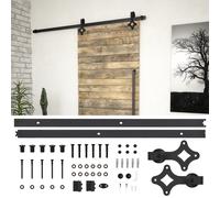 2x Kits de Fixation pour Porte Coulissante 200 cm Acier Grange Cuisine vidaXL
