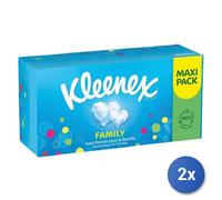 2x Kleenex Mouchoirs En Papier 128 Pièces Boîte 2 Veli Family Blanc