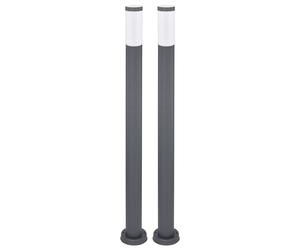 2x lampadaires d'extérieur piliers en acier inoxydable éclairage de chemin de jardin éclairage de support de cour ANTHRACITE