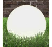 vidaXL Lampe LED sphérique 2x 50 cm PMMA 50658 pour jardin et terrasse Blanc