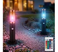 2x Lampe à Pied Itinéraires Détecteur de Mouvement Steh-Garten-Lampe LED RGB