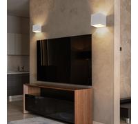 2x Lampe de Salon Couloir Applique Murale G9 Cube Gibs Blanc Haut Bas Spot