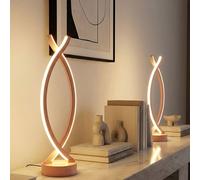 2x Lampe De Table LED Globo Lampe De Chevet Touch, Orange Opale 41 cm