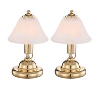 2x lampe de table LED lampe design interrupteur tactile laiton éclairage veilleuse lampe aspect laiton