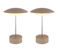 2x Lampe de table Touchdimmer Lampe de lecture LED Lampe de table réglable en hauteur Batterie H26cm