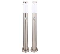 2x lampe debout extérieure éclairage jardin socle inox lampe MOUVEMENT