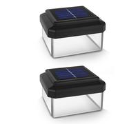 2x lampe LED solaire pour poteau 100x100 mm Blanc neutre GreenBlue