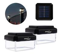 2x Lampe Solaire à LED pour Jardin, Terrasse ou Poteau 60 x 40 mm