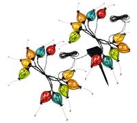 2x Lampe solaire LED Guirlande lumineuse Ballons Lampe d'extérieur Décoration de jardin multicolore L 380 cm