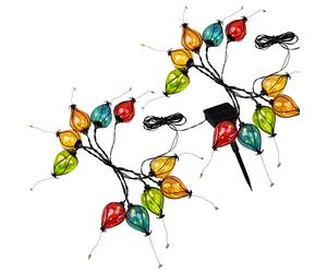 2x Lampe solaire LED Guirlande lumineuse Ballons Lampe d'extérieur Décoration de jardin multicolore L 380 cm