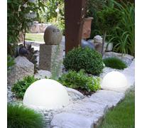 2x LED Solaire Extérieure Lampes Jardin Patio Spotlights Luminaire Ball Path Lights blanc