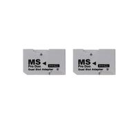 2X Lecteur de Carte Memory Stick Pro Duo Adaptateur de Carte Micro- TF Vers MS Pro Unique Double Slots pour PSP Manette de Jeu pour Carte PSP