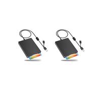 2X Lecteur de Disquettes, Lecteur de Disquettes Externe 3,5 Pouces avec USB Type-C, Lecteur de Disquettes FDD Portable pour Ordinateur Portable