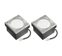 2x LED encastrés de sol pavé NEOLUM pour extérieur IP67 carré 10 x10cm
