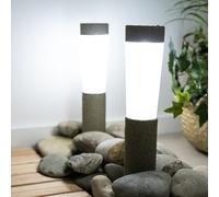 2x LED Extérieur Lampes Pierre-Optique Balcon Jardin Route Solaire Fiche Pointe