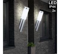 2x LED Extérieur Mur Lumières Inox Cour Torche Luminaire Balcon Jardin Lampes