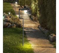 2x LED Jardin Route Lumières Solaire Extérieur Fiche Lampes Antique Noir