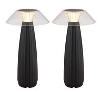2x LED Lampe de table Lampe de table Salon Touchdimmer Batterie USB H 28 cm