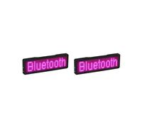 2X LED Name Badge Rechargeable Signe Lumineux Bricolage Programmable Affichage Du Tableau de Messages Déroulant LED, Type 3