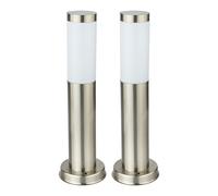 2x LEDs extérieur lampadaire lampe de sol chemin jardin cour allée éclairage véranda INOX IP44 H : 45cm