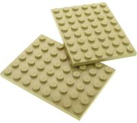2x Lego Bau Platte 6x8 beige Basic Star Wars 75290 41119 41135 6070501 3036