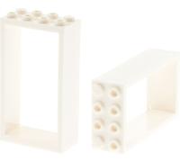 2x Lego cadre de porte 2x4x6 blanc sans vitre panneau de porte maison 4528140 60599