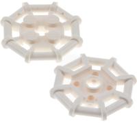 2x Lego grille plaque 2x2 blanc octogonal picots rond Star Wars 6009016 75937