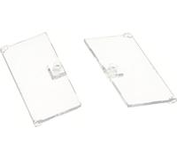 2x Lego Maison Porte Vitre transparente blanche 1x4x6 avec poignée bouton 60616