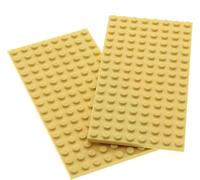 2x Lego panneau de construction 8x16 double face beige Minecraft 41101 4609726 92438