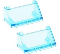 2x Lego pare-vent vitre 3x6x2 transparent bleu clair avant fenêtre 4440 92583