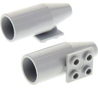 2x Lego Propulseur Boîtier nouveau-gris clair Plaque 2x2 Turbine Buse 4868b