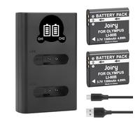 2X Li-90B Li-92B Batterie et Chargeur pour Olympus Tough TG-7, TG-6, TG-5, SH-1, SH-2, SP-100 IHS, Tough TG-1 iHS, TG-2 iHS, TG-3, TG-4, SH50 iHS, SH60, for Ricoh GR III, GR IIIX