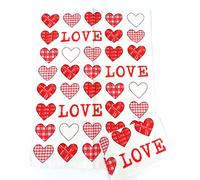2x Linges à Vaisselle Love Kracht Cuisine Seviette Lin Mélangé Cœurs Amour Cuire