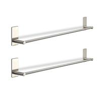 2x Listel à Crochets TALIDA Acier Inox Autoadhésif avec Patin Adhésif 3M (Longueur : 735 mm/Ø Listel 12 mm) avec 3 Crochets S pour Cuisine et Bain Crochet Portemanteau de SO-TECH®