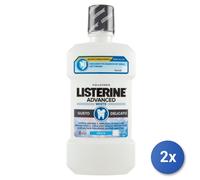 2X Listerine Bain De Bouche 500 ML. Advanced White Blanc Délicat