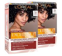 2x L'Oréal Paris Excellence Creme Universal Nude Coloration Permanent Noir 1U triple traitement - 2 Tintes