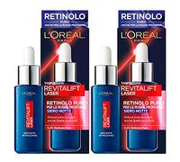2x L'Oréal Paris Revitalift Laser Sérum de Nuit au Rétinol Pur Réduit les Rides pour un Aspect Plus Jeune, Résultat en 16 Semaines - 2 Flacons de 30ml