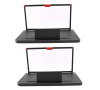 2X Loupe D'écran de TéLéPhone Portable 12 Pouces 3D HD Support de Support D'Amplificateur VidéO