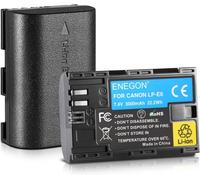 2X LP-E6 LP-E6N Batterie 3000mAh Li-ION Compatible avec Les appareils Photo numériques EOS 5D Mark II,DS Mark III,5D Mark IV,5DS,5DS R,6D,7D,7D Mark II,7D Mark III,80D,70D,60D