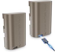 2X LP-E6 LP-E6N LP-E6NH Batterie Rechargeable 2350mAh pour Canon R5 R5c R6 R6II R7 EOS Mark R 5D 6D 7D 70D 80D 90D Conçu avec USB-C Port Charge Rapide(Aucun Chargeur Requis)