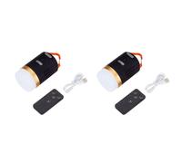 2X Lumière de Camping Lampe de Tente Étanche Portable LED Veilleuse Télécommande Rechargeable Lanterne de Camping en Plein Air Fonctionnant