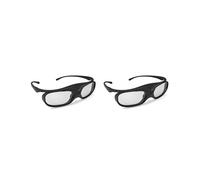 2X Lunettes 3D pour Projecteurs DLP Link, Lunettes 3D à Obturateur, Lunettes TV 3D DLP