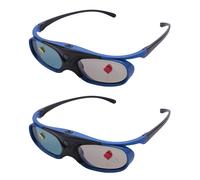 2X Lunettes DLP Link 3D Rechargeables Lunettes à Obturateur Actif pour écrous Xgimi Z3 / Z4 / Z6 / H1 / H2 G1