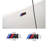 2x ///M Bmw Aile Latérale Sport Performance Logo Emblème Badge Chrome Noir 45mm X 15mm