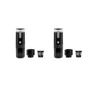 2X Machine à Expresso Portable, Machine à Café de Électrique pour Bureau, , Camping, Convient pour la Poudre de Café et les Capsules de