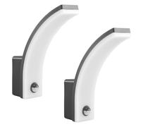 2x Maclean détecteur de mouvement Lampe LED détecteur de mouvement PIR gris 20W IP65 2000lm blanc neutre (4000K) MCE512 GR