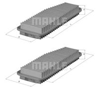 2X MAHLE / KNECHT Filtre À Air LX 1611