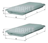 2X MAHLE KNECHT Filtre À Air LX 3279 Pour Mazda MX-5 III 1.8 2.0